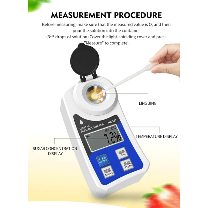 Digital Brix Refractometer for Fruit Juice and Beer