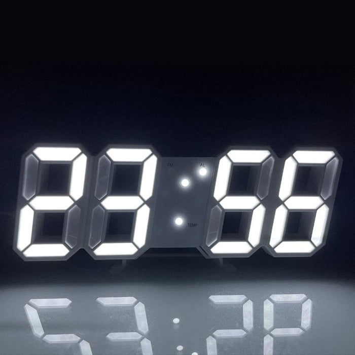 3d Led Digital Clock Luminous Fashion Wall Multifunctional