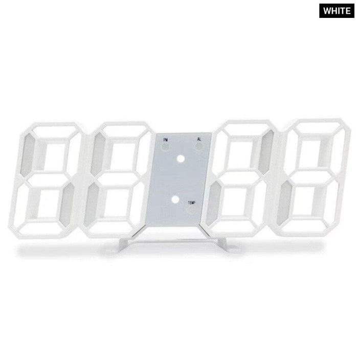 3d Led Digital Clock Luminous Fashion Wall Multifunctional