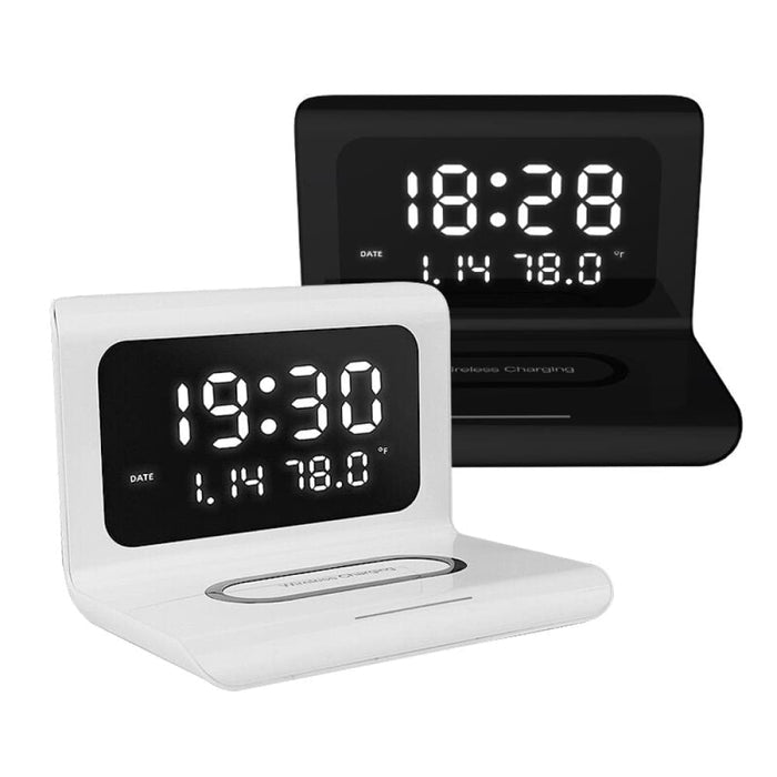Digital Clock Wireless Charger With Led Light Indicator