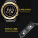 Led Digital Display Waterproof Men Wristwatch with Back