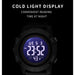 Led Digital Display Waterproof Men Wristwatch with Back