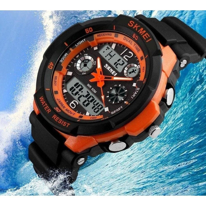 Led Digital Men Sport Shock Resistant Waterproof Wristwatch