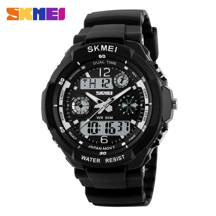 Led Digital Men Sport Shock Resistant Waterproof Wristwatch
