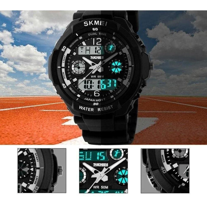 Led Digital Men Sport Shock Resistant Waterproof Wristwatch