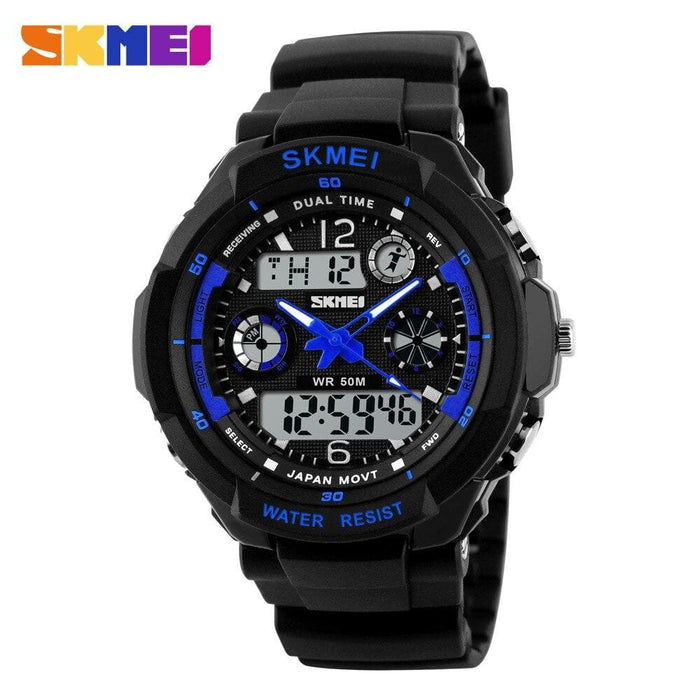 Led Digital Men Sport Shock Resistant Waterproof Wristwatch