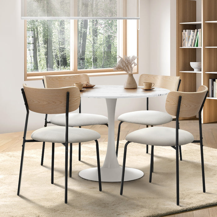 90Cm Dining Table And Chairs 4-Seater Kitchen Furniture Set