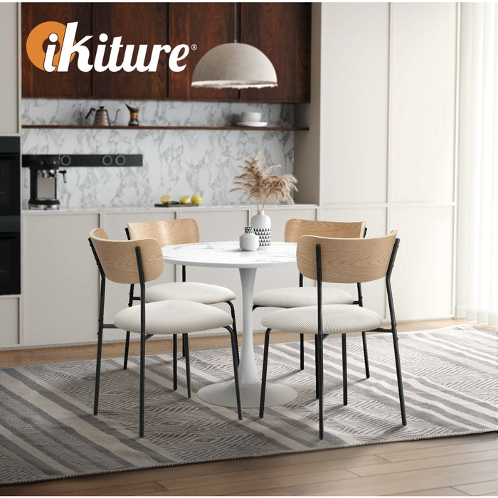 90Cm Dining Table And Chairs 4-Seater Kitchen Furniture Set