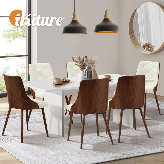 6-Seater Rectangular Dining Table And Chairs Wooden Kitchen Dining Set