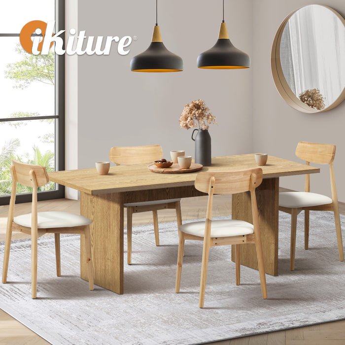 4-Seater Dining Table And Chairs Wooden Furniture Set