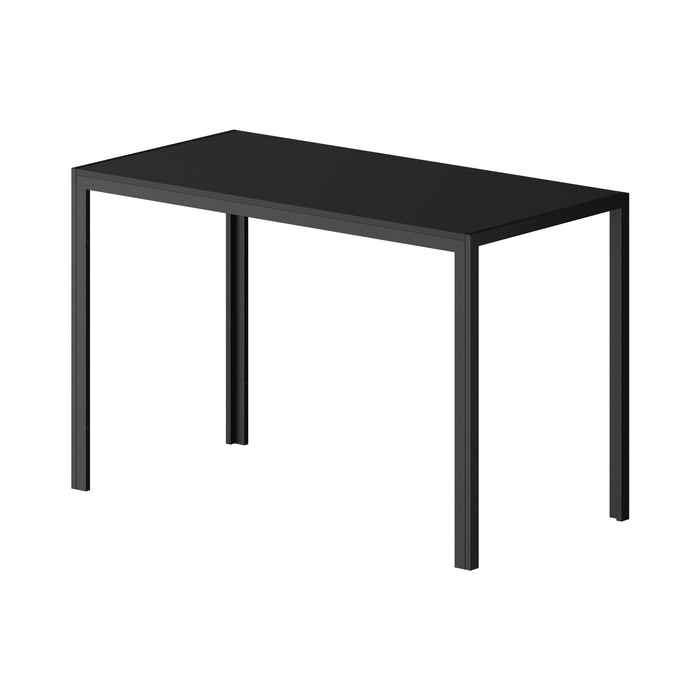 120Cm Rectangle Dining Table With 4Pcs Dining Chairs Wooden Black