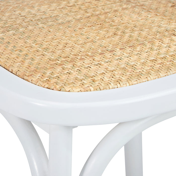 160Cm Extendable Dining Table With 6Pcs Dining Chairs Crossback White