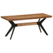Dining Bench 110x40x46 Cm Solid Wood Acacia and Steel Tpxbpi