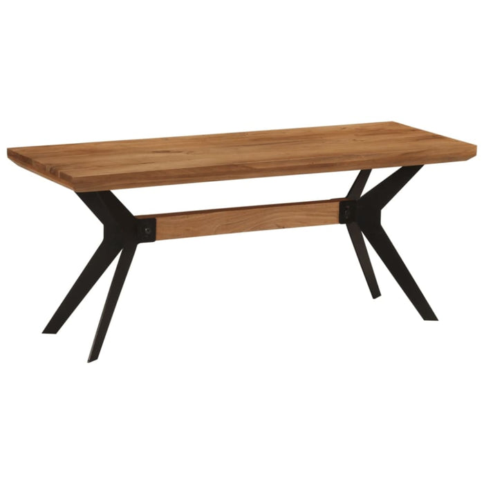 Dining Bench 110x40x46 Cm Solid Wood Acacia and Steel Tpxbpi