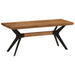 Dining Bench 110x40x46 Cm Solid Wood Acacia and Steel Tpxbpi