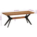 Dining Bench 110x40x46 Cm Solid Wood Acacia and Steel Tpxbpi
