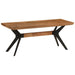 Dining Bench 110x40x46 Cm Solid Wood Acacia and Steel Tpxbpi