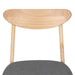 2x Dining Chair Kitchen Table Natural Wood Linen Fabric