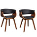 Dining Chairs 2 Pcs Bent Wood And Faux Leather Gl48256