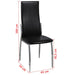 Dining Chairs 2 Pcs Black Faux Leather Gl1846569