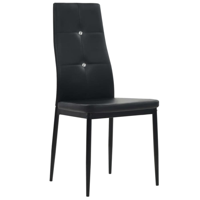 Dining Chairs 2 Pcs Black Faux Leather Gl51761