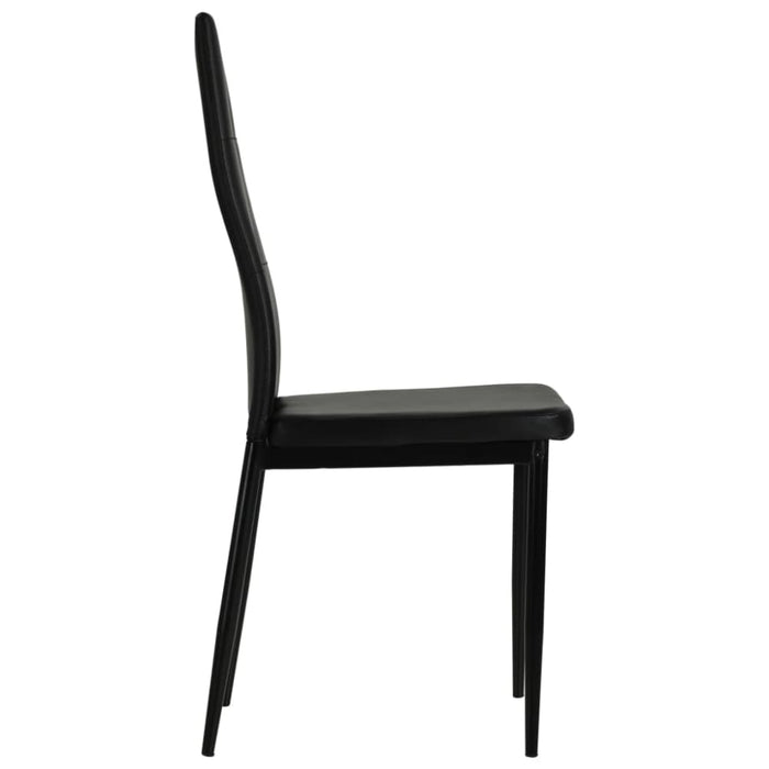 Dining Chairs 2 Pcs Black Faux Leather Gl51761