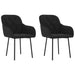 Dining Chairs 2 Pcs Black Velvet Taanpo