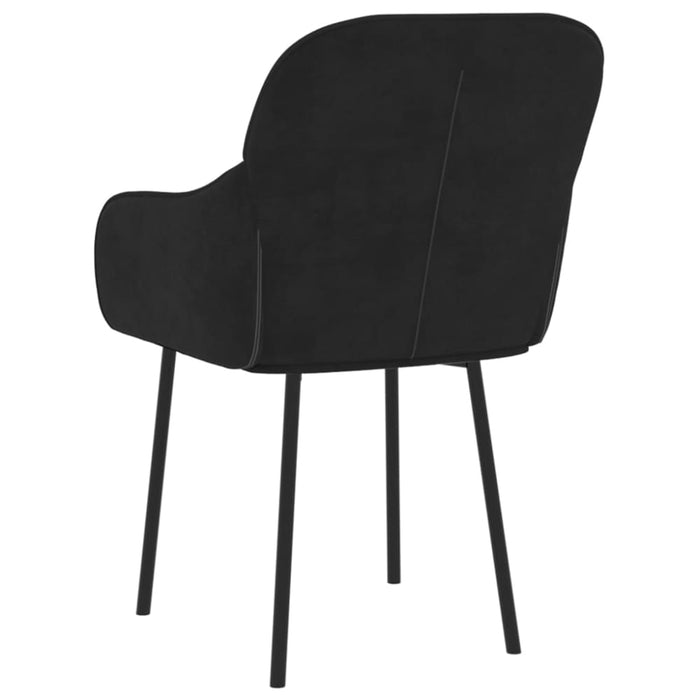 Dining Chairs 2 Pcs Black Velvet Taanpo