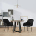 Dining Chairs 2 Pcs Black Velvet Taanpo