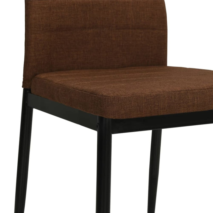 Dining Chairs 2 Pcs Brown Fabric Gl52361