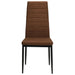 Dining Chairs 2 Pcs Brown Fabric Gl52361
