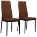 Dining Chairs 2 Pcs Brown Fabric Gl52361