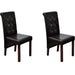 Dining Chairs 2 Pcs Brown Faux Leather Gl18166
