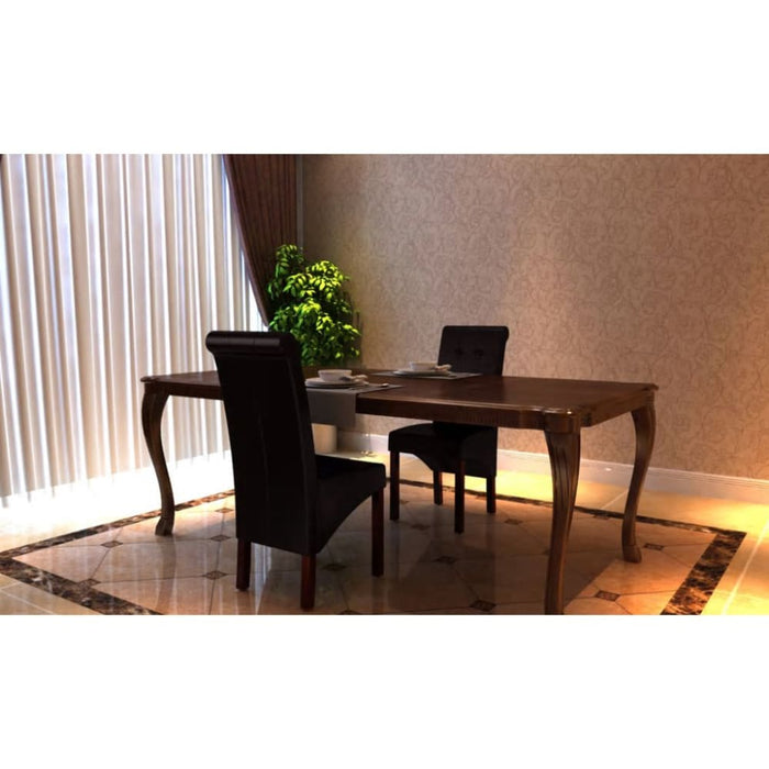 Dining Chairs 2 Pcs Brown Faux Leather Gl18166