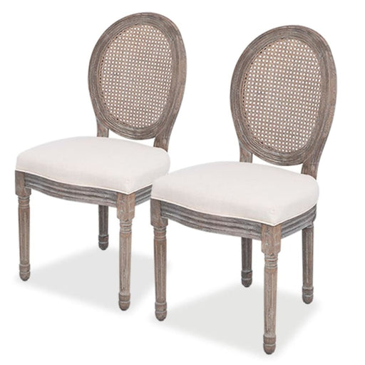Dining Chairs 2 Pcs Cream Fabric Gl5519