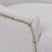 Dining Chairs 2 Pcs Cream Grey Fabric Gl601