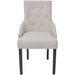 Dining Chairs 2 Pcs Cream Grey Fabric Gl601