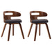 Dining Chairs 2 Pcs Dark Grey Bent Wood And Fabric Gl3081
