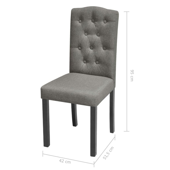 Dining Chairs 2 Pcs Grey Fabric Gl557