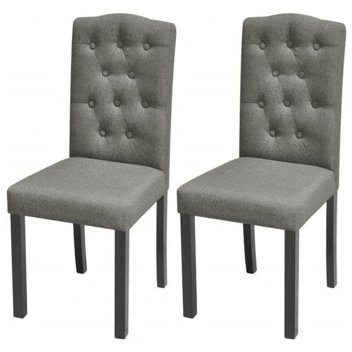 Dining Chairs 2 Pcs Grey Fabric Gl557