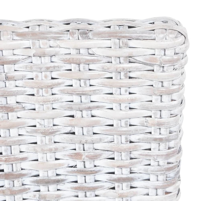 Dining Chairs 2 Pcs Light Brown Kubu Rattan and Mango Wood