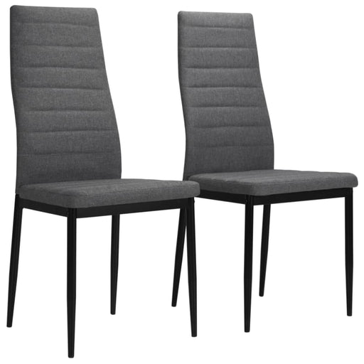 Dining Chairs 2 Pcs Light Grey Fabric Gl522611
