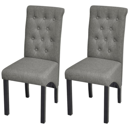 Dining Chairs 2 Pcs Light Grey Fabric Gl559