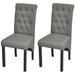 Dining Chairs 2 Pcs Light Grey Fabric Gl559
