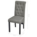 Dining Chairs 2 Pcs Light Grey Fabric Gl559