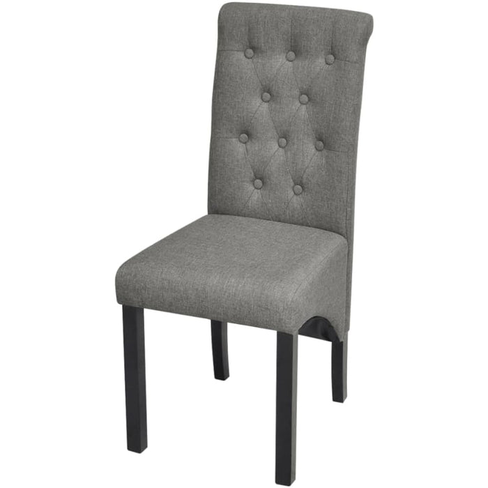 Dining Chairs 2 Pcs Light Grey Fabric Gl559