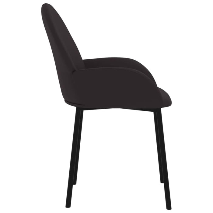 Dining Chairs 2 Pcs Black Faux Leather Taailo
