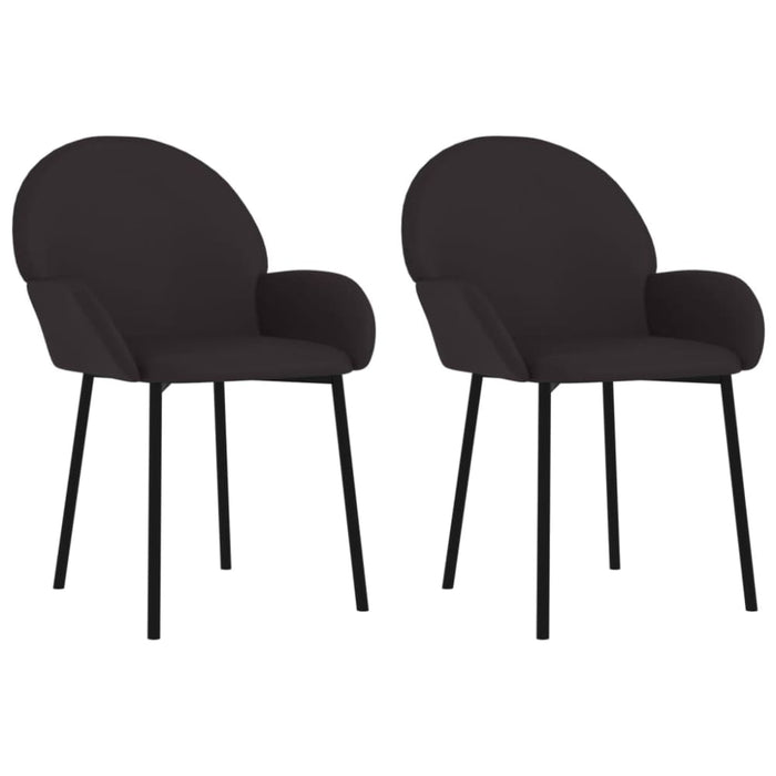 Dining Chairs 2 Pcs Black Faux Leather Taailo