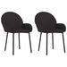 Dining Chairs 2 Pcs Black Faux Leather Taailo