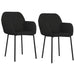 Dining Chairs 2 Pcs Black Velvet Taaibi